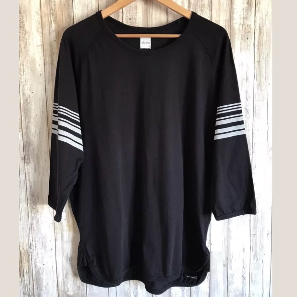 Albam 3/4 Baseball Sleeve Top SZ 4 Striped RARE